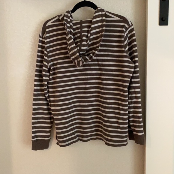 Eddie Bauer Striped Henley Hoodie - Picture 3 of 3